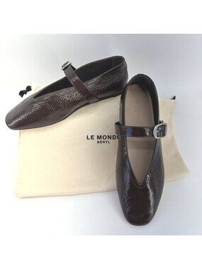 Le Monde Béryl Stella Slippers Brown Leather Women Size 36